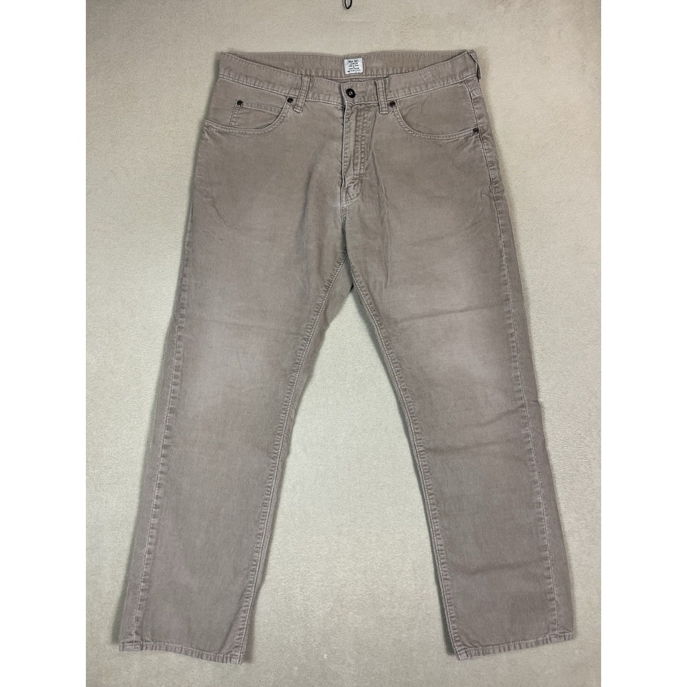 J.Crew Corduroy Pants Mens 33x30 Tan Brown Straight Leg 100% Cotton RN77388